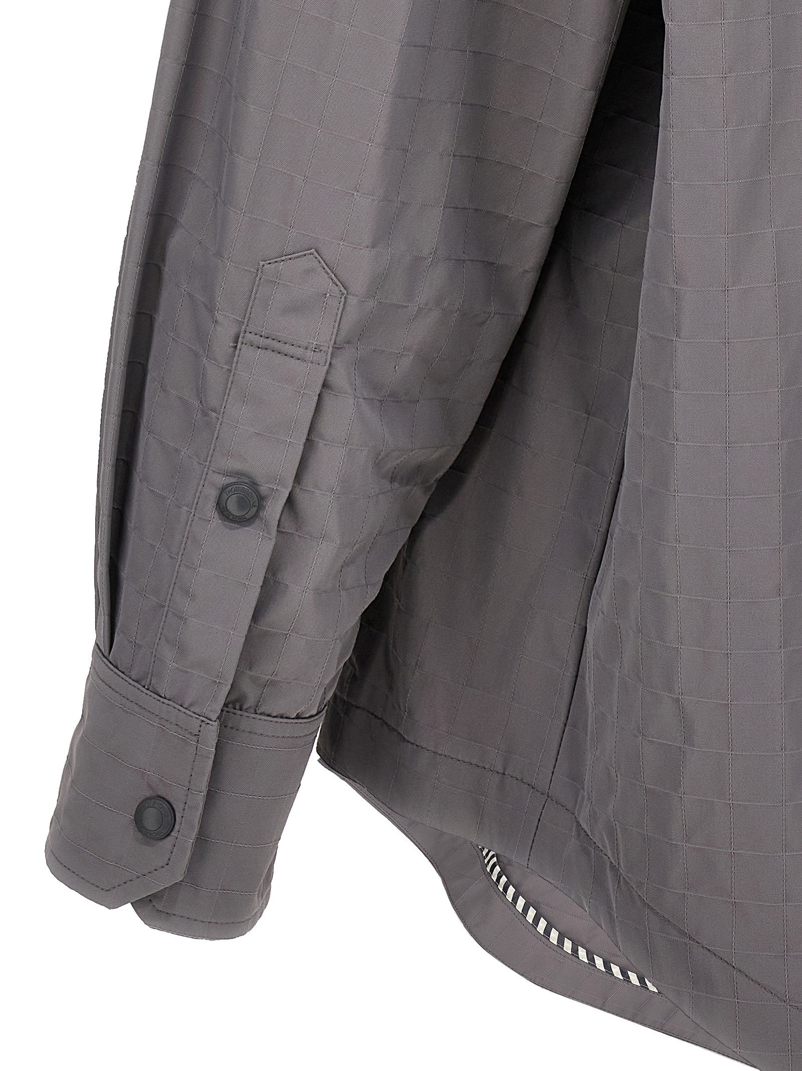 Thom Browne Snap Front Overshirt Grey