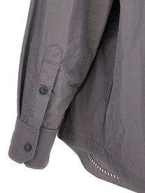 Thom Browne Snap Front Overshirt Grey