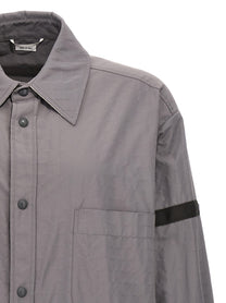 Thom Browne Snap Front Overshirt Grey