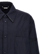 Thom Browne Snap Front Overshirt Blue, view 3
