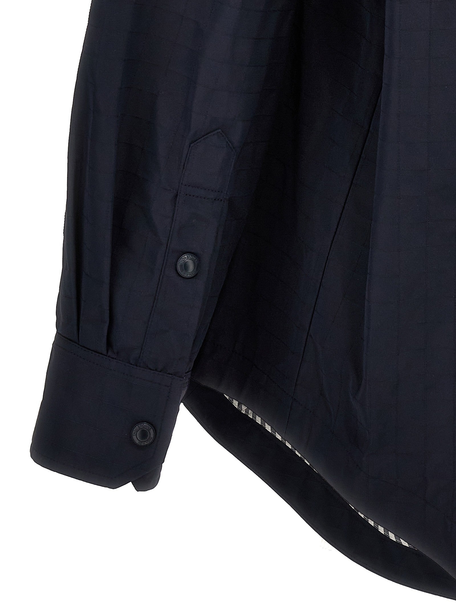 Thom Browne Snap Front Overshirt Blue