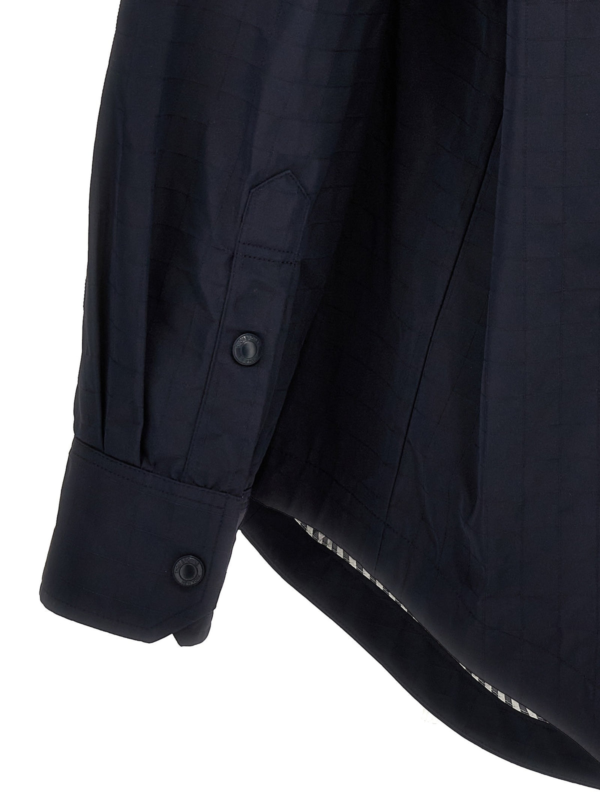 Thom Browne Snap Front Overshirt Blue, view 4