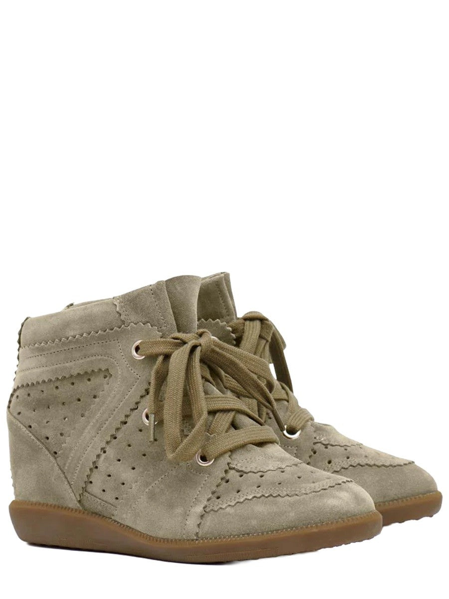 ISABEL MARANT Women's Wedge Sneaker Bobby Beige, view 2