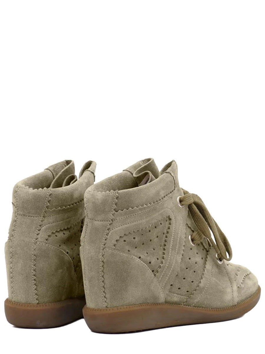 ISABEL MARANT Women's Wedge Sneaker Bobby Beige, view 4