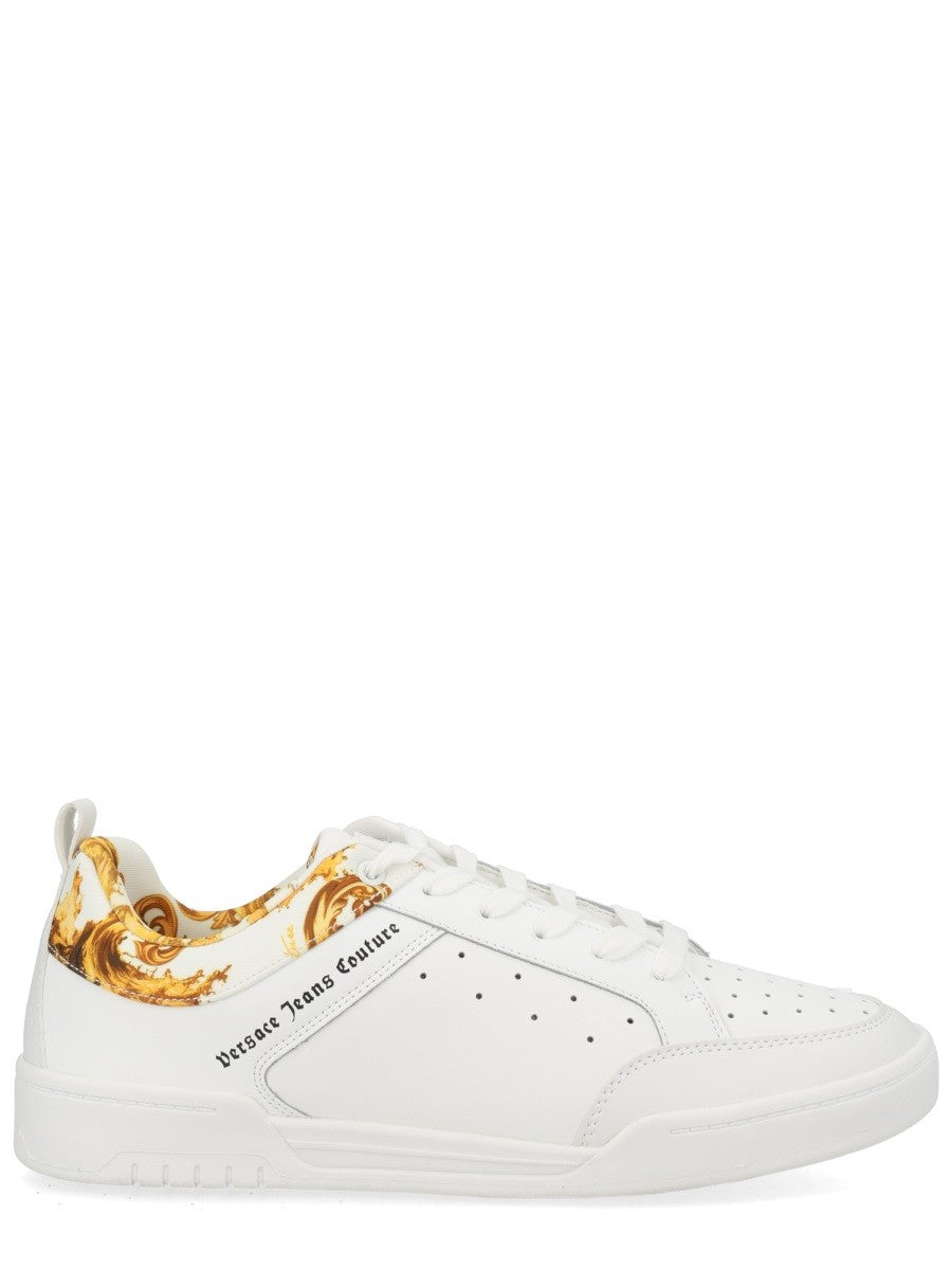 Versace Jeans Couture Men's Sneaker Con Motivo Weave White
