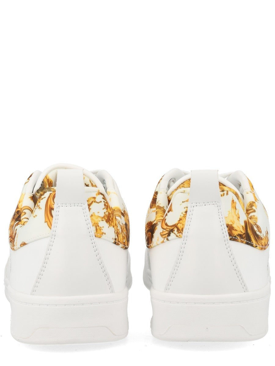 Versace Jeans Couture Men's Sneaker Con Motivo Weave White