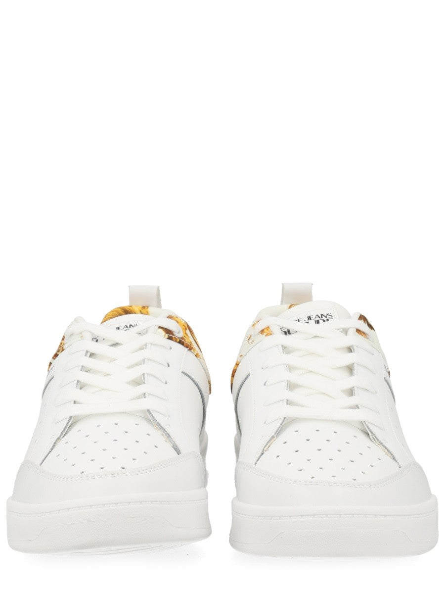 Versace Jeans Couture Men's Sneaker Con Motivo Weave White