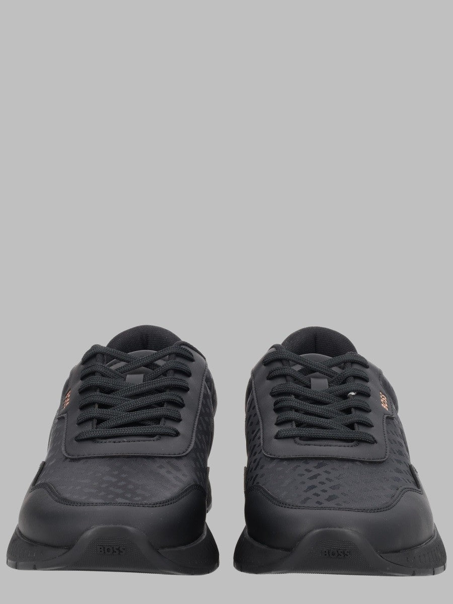 BOSS Men's Sneaker Con Monogrammi Black