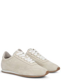 Toteme Women's Sneaker Flex in Suede Beige
