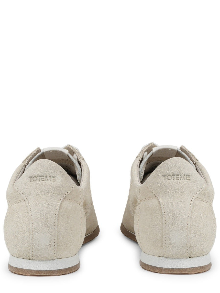 Toteme Women's Sneaker Flex in Suede Beige