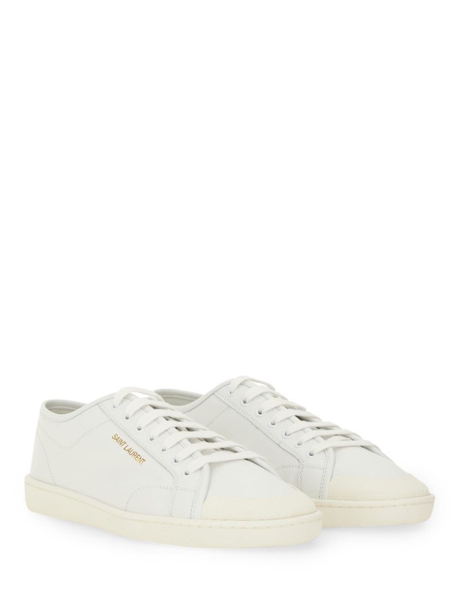 Saint Laurent Men's Sneaker Gym in Pelle Liscia White