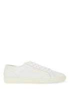 Saint Laurent Men's Leather Liscia Sneaker Gym White