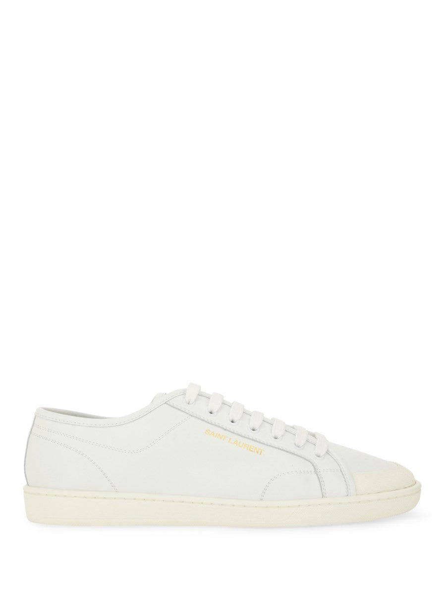 Saint Laurent Men's Sneaker Gym in Pelle Liscia White