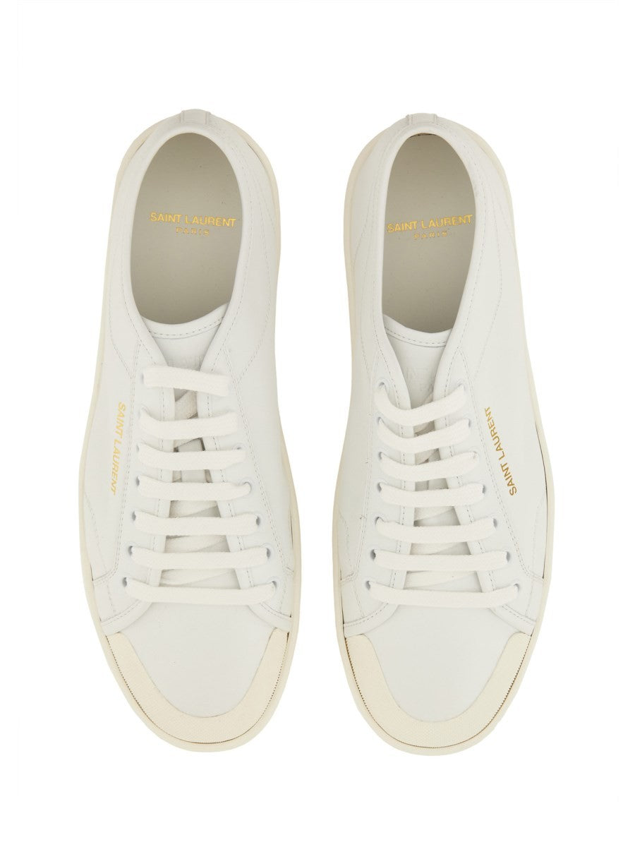 Saint Laurent Men's Sneaker Gym in Pelle Liscia White