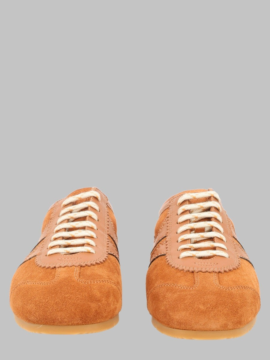 Dries Van Noten Women's Sneaker in Suede Beige