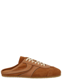 Dries Van Noten Men's Sneaker Mule in Suede Brown