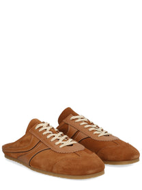 Dries Van Noten Men's Sneaker Mule in Suede Brown