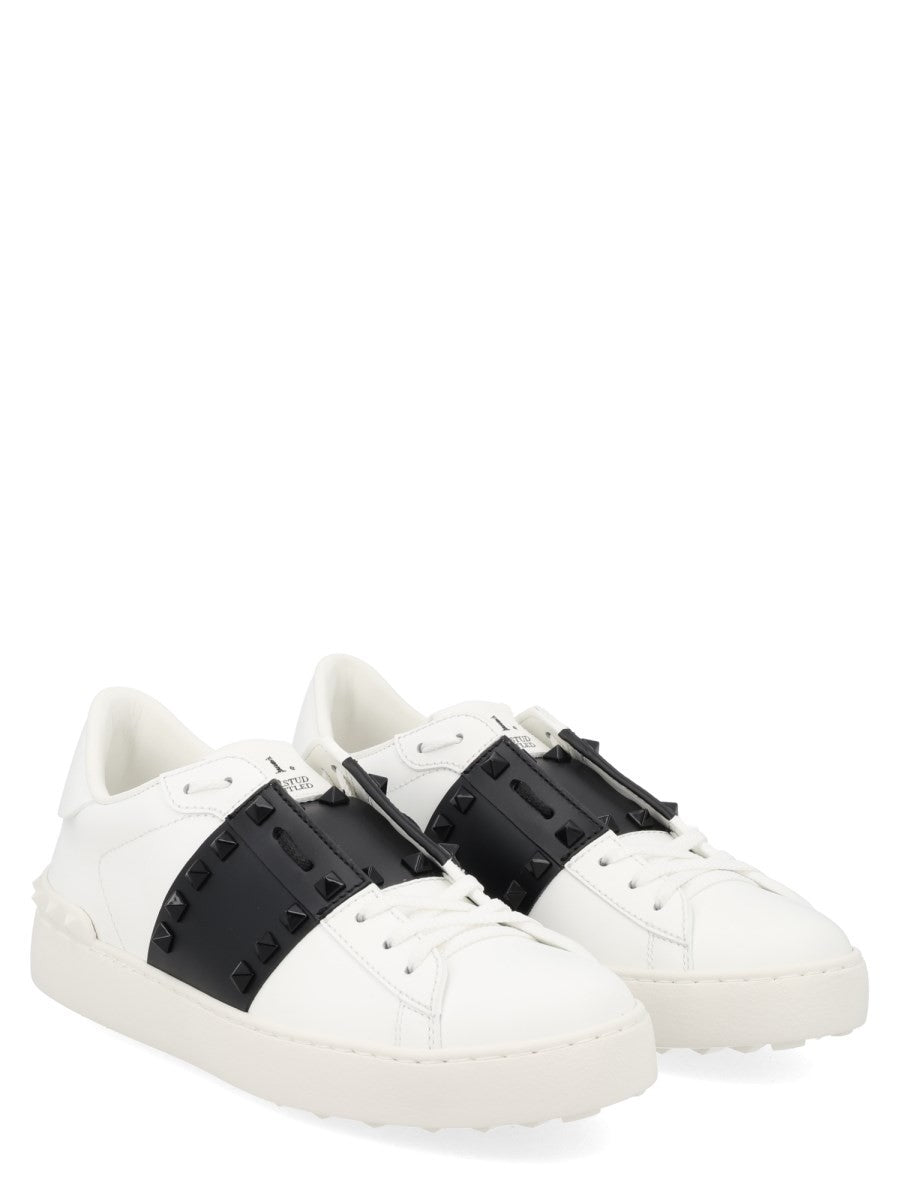 Valentino Women's Studded Sneaker Rockstud Untitled White, view 2