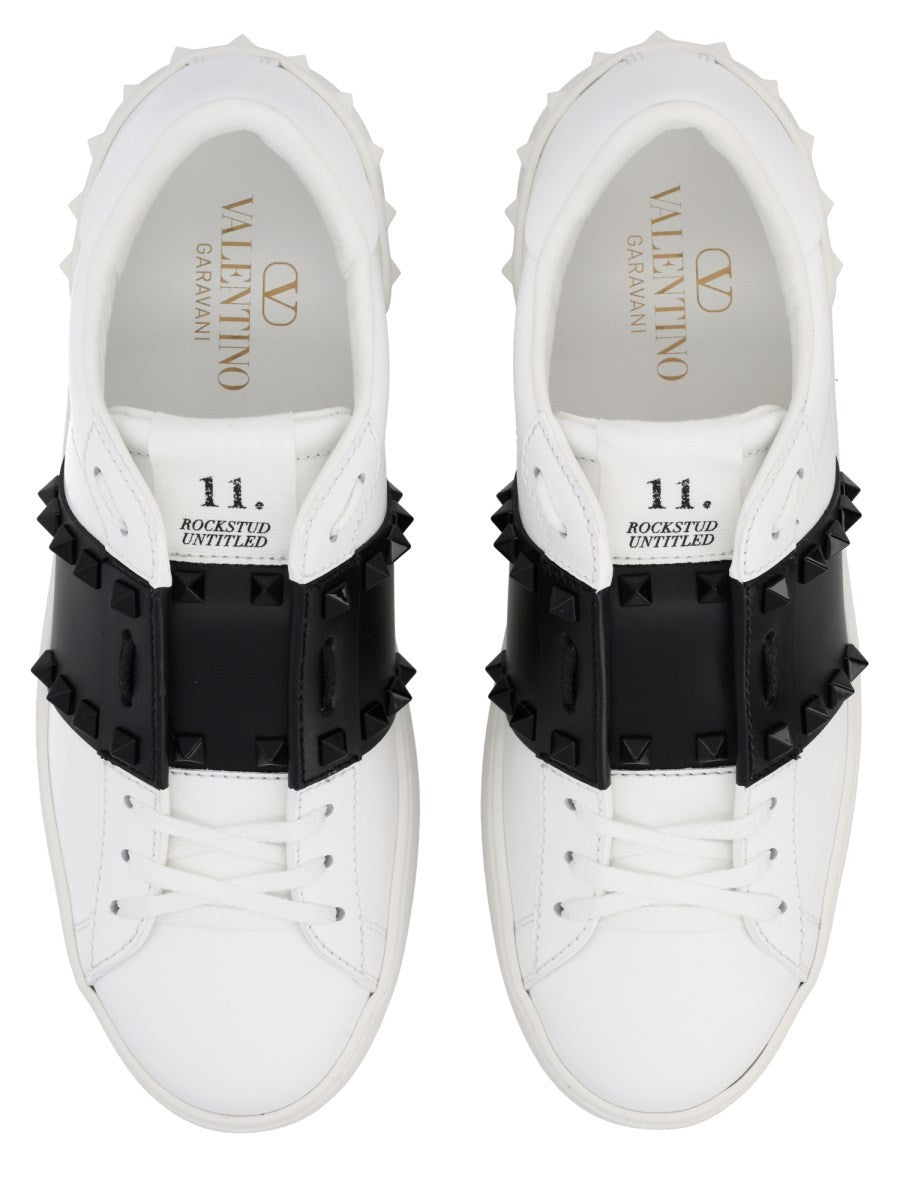 Valentino Women's Studded Sneaker Rockstud Untitled White, view 5