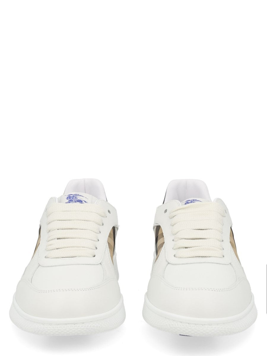 Burberry Men's Sneaker Terrace Con Dettagli Check White