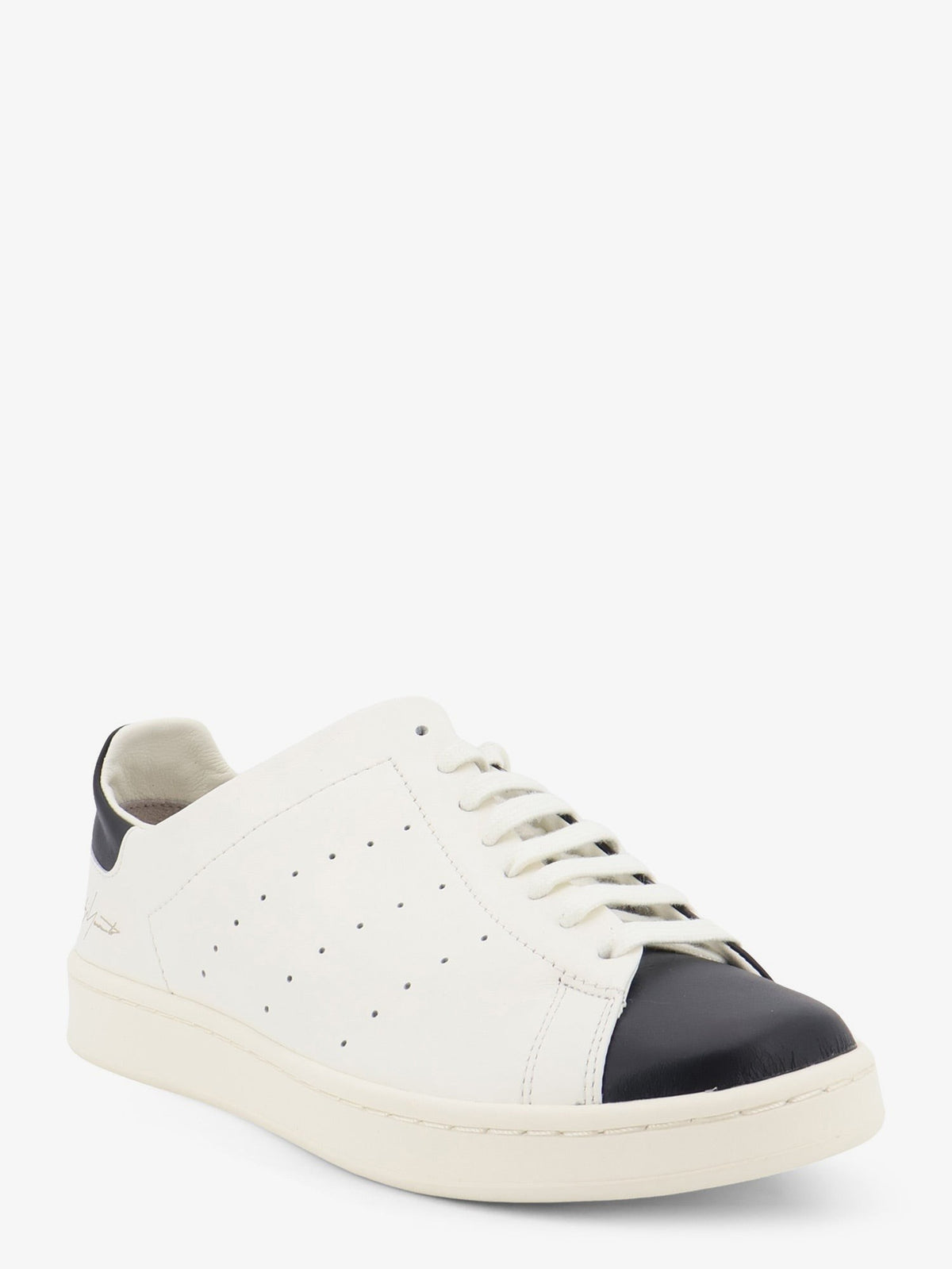 Y-3 Men's Leather Sneakers Diagonal White, view 2