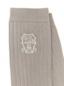 Brunello Cucinelli Socks Coat of Arms of Solomeo Grey