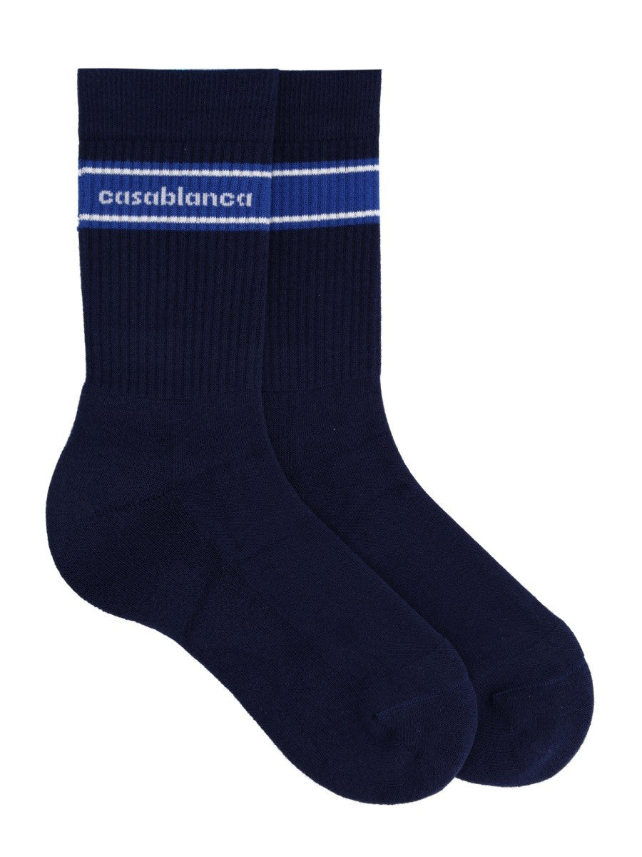 Casablanca Unisex Socks Blue