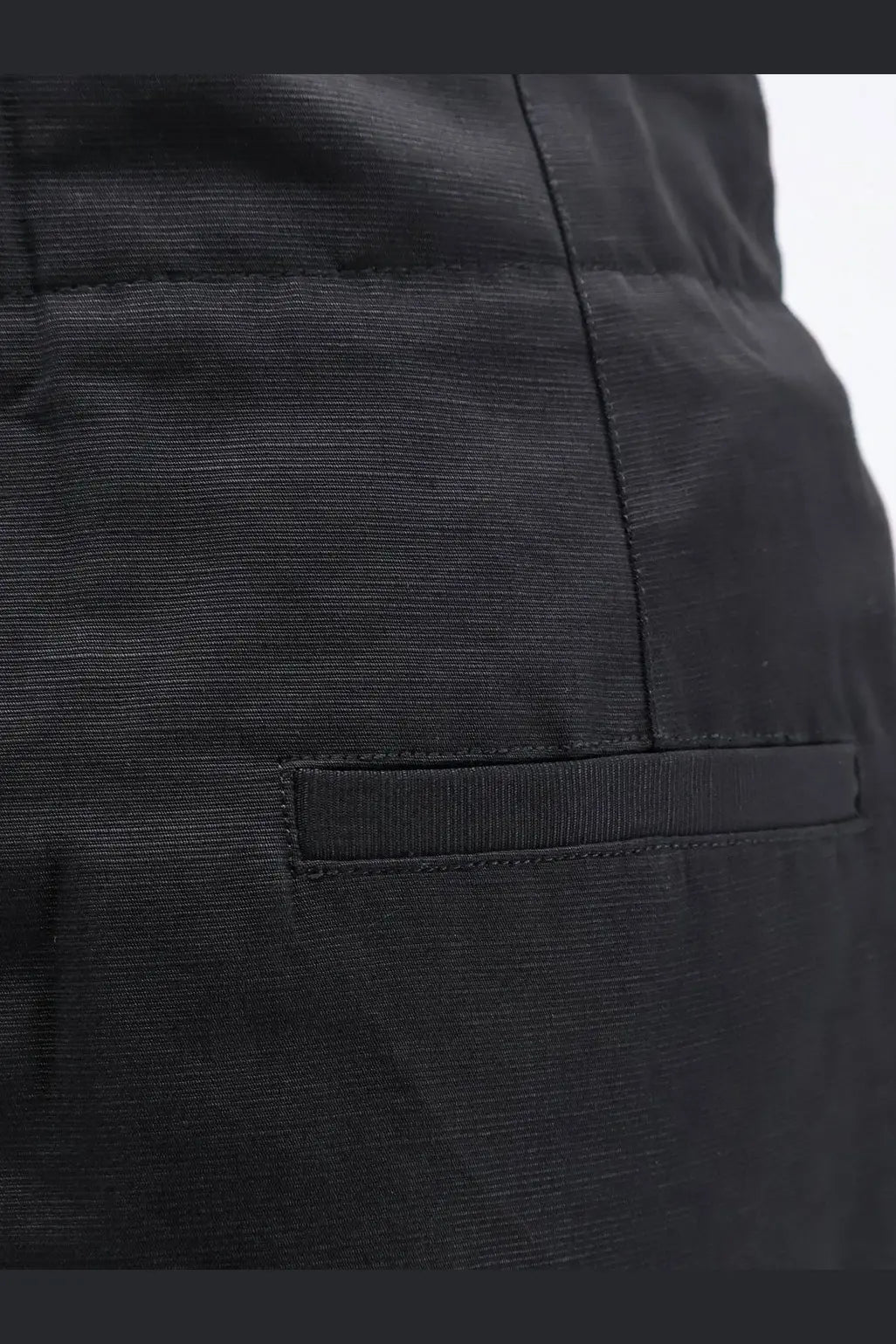 Soeur women’s daley organic cotton and linen black trousers with subtle ribbed corduroy texture and stitched front pocket