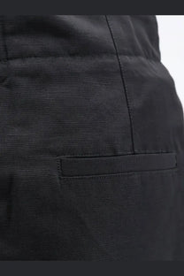 Soeur women’s daley organic cotton and linen black trousers with subtle ribbed corduroy texture and stitched front pocket