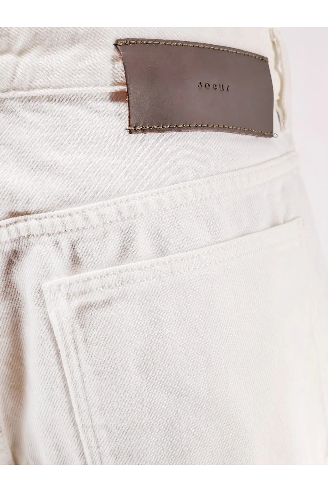 Soeur Women's Eliott Denim Trousers White, view 3