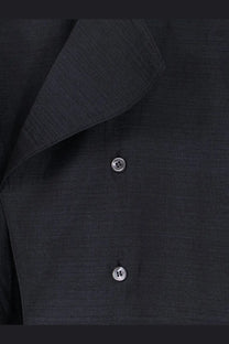 Black linen shirt with silver buttons from Soeur womens Hampton silk shirt collection in black color