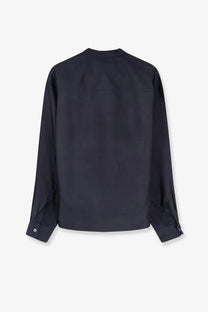 Soeur women’s hampton silk shirt black long-sleeved button-up with subtle sheen and minimalist design