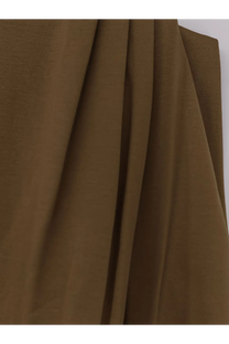 Soeur women’s Idris organic cotton top in beige with soft olive green ribbed knit fabric and subtle vertical ridges