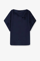 Soeur Women's Issa Top in Linen Blend Blue