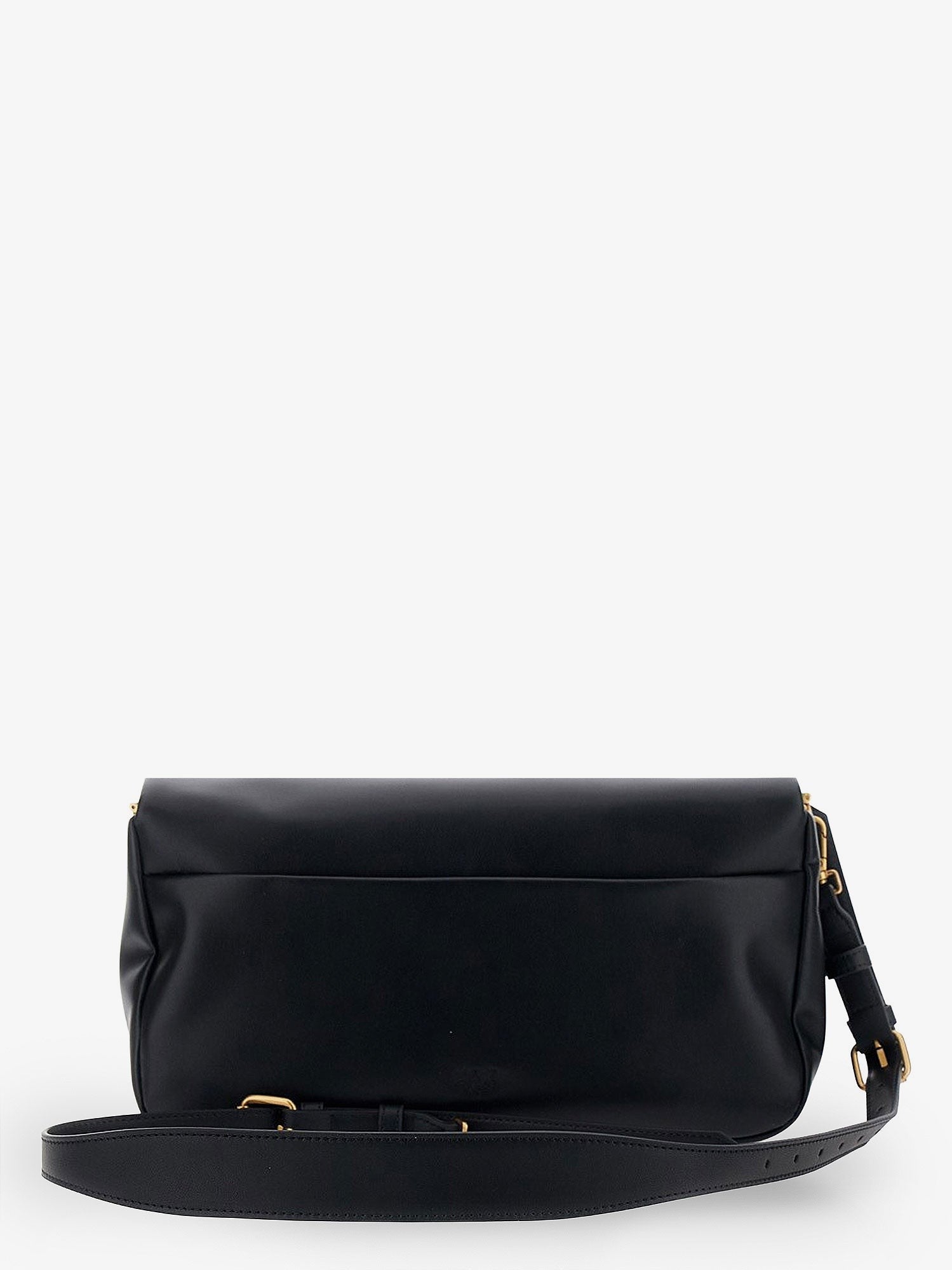 Pinko Women's Soft Horizontal Leather Crossbody Bag Black