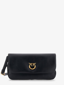 Pinko Women's Soft Horizontal Leather Crossbody Bag Black