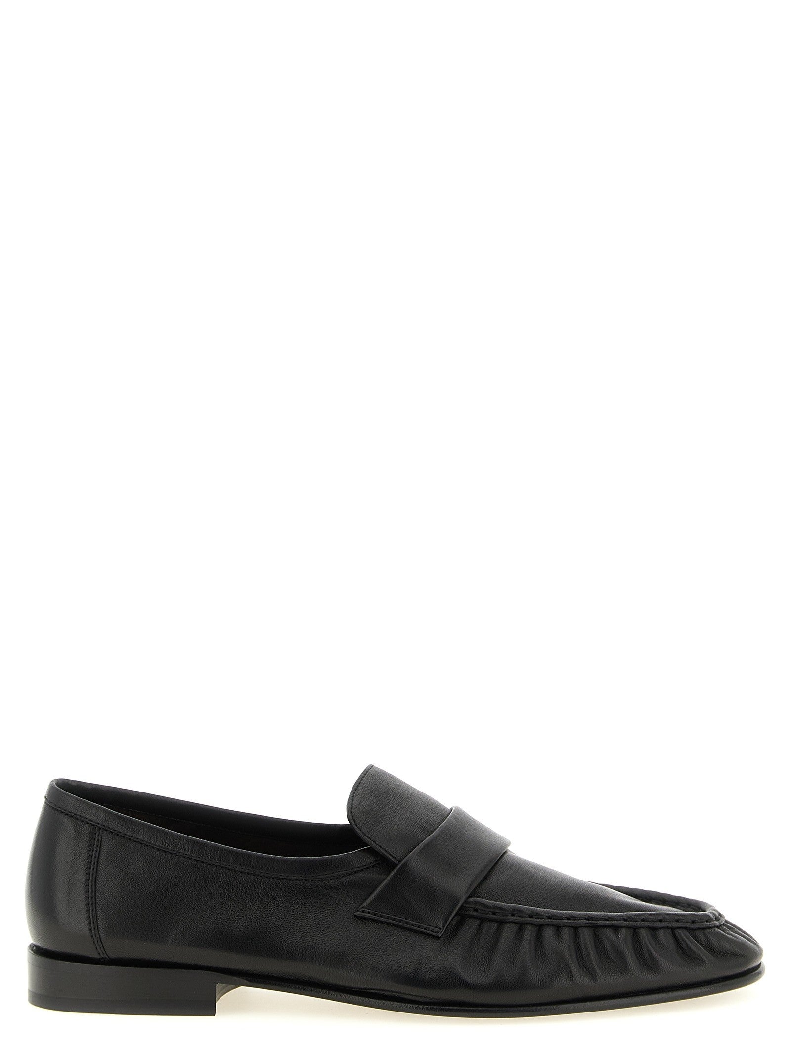 The Row Soft Mocassino Loafers Black