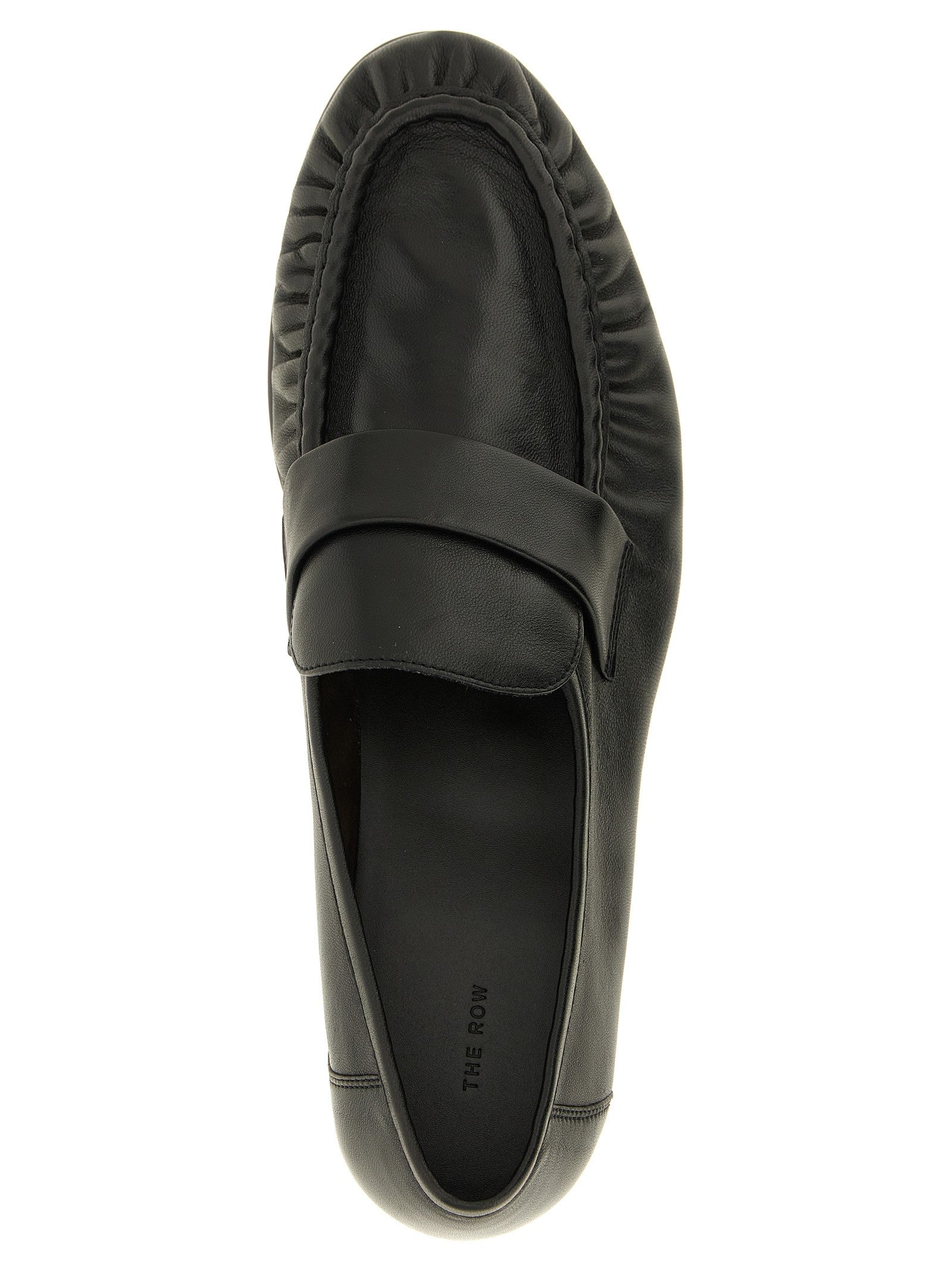 The Row Soft Mocassino Loafers Black