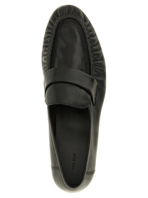 The Row Soft Mocassino Loafers Black