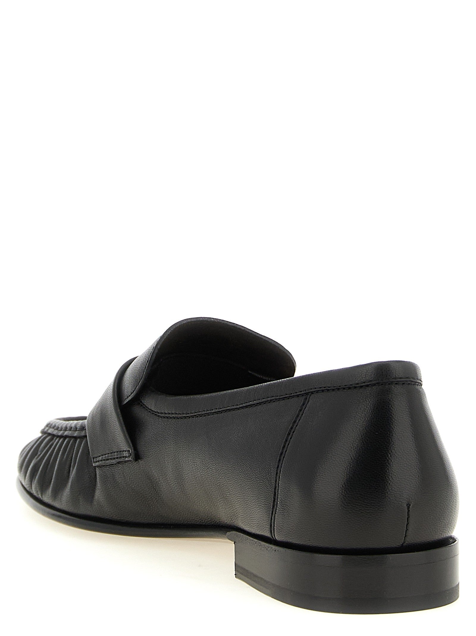 The Row Soft Mocassino Loafers Black