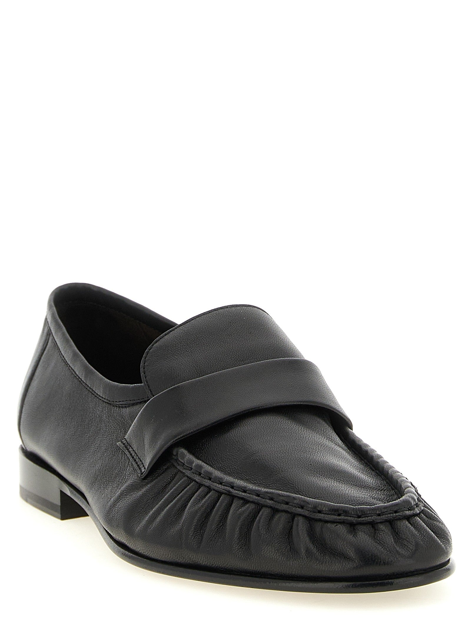 The Row Soft Mocassino Loafers Black