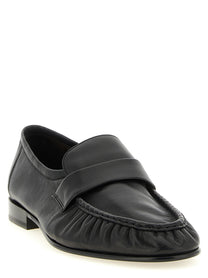The Row Soft Mocassino Loafers Black