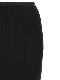 Rick Owens Soft Pillar Long Skirt Black