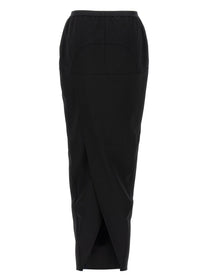 Rick Owens Soft Pillar Long Skirt Black