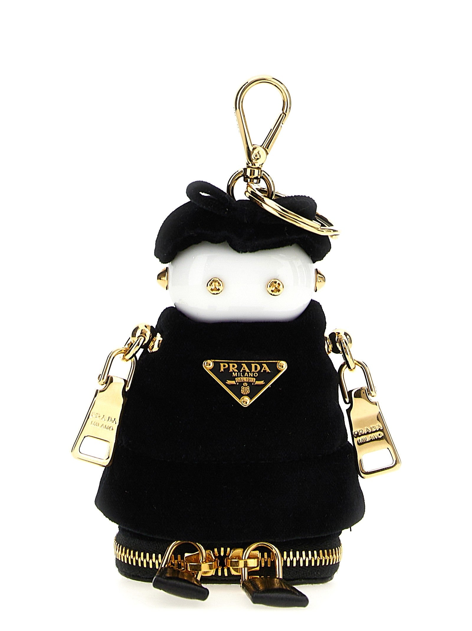 Prada Soft Robot Bag Pendant Black