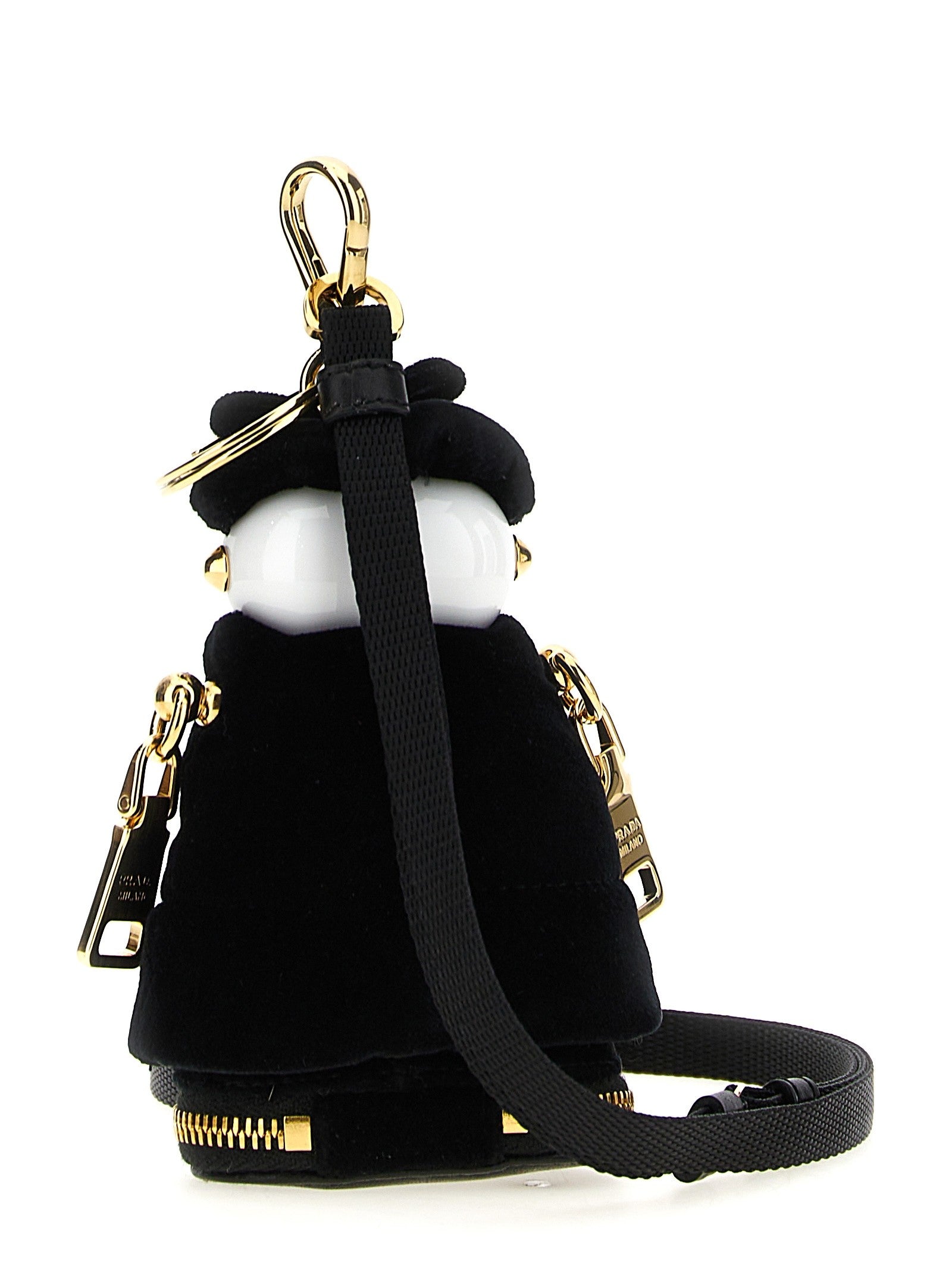 Prada Soft Robot Bag Pendant Black