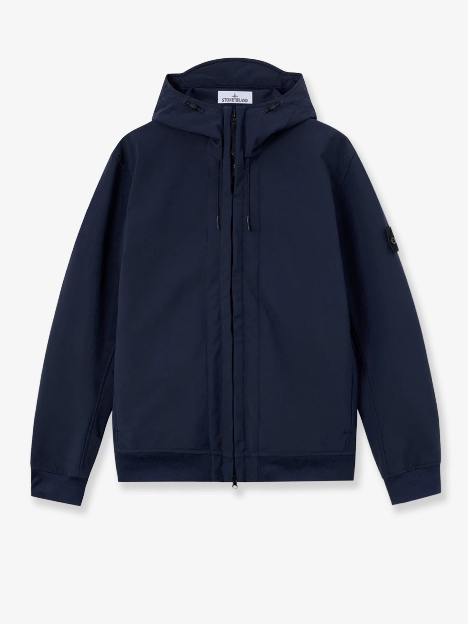 Stone Island Men's Soft Shell Edye® Technology Wind and Water Resistant Jacket Blue