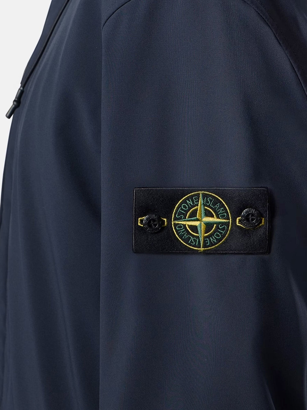Stone Island Men's Soft Shell Edye® Technology Wind and Water Resistant Jacket Blue, view 3