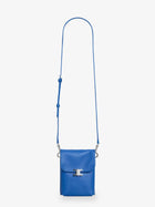 Celine Men's Soft Triomphe Leather Shoulder Bag Blue, view 3