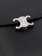 Celine Men's Soft Triomphe Leather Shoulder Bag Black, view 5